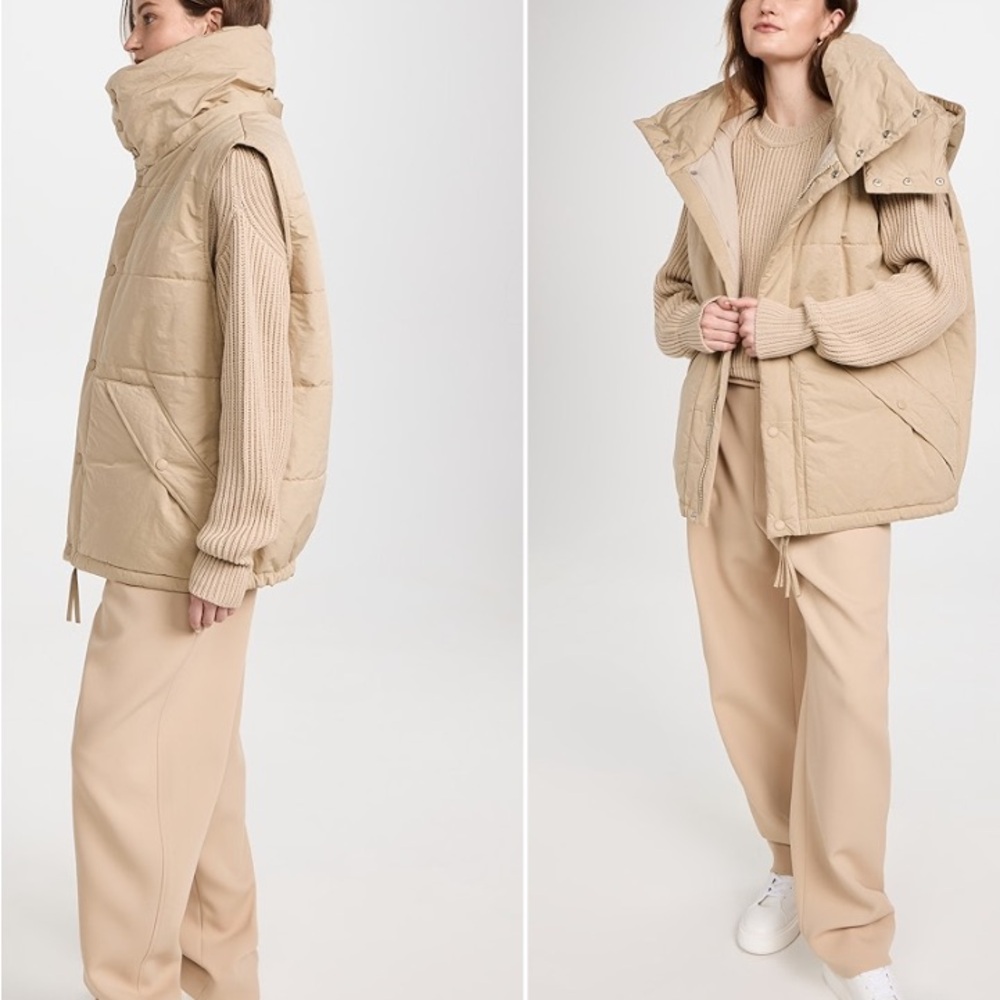 Women's Beige Puffer Vest